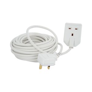 EXT CORD 1SCKT 10M 220V BSPLUG WHITE ACE EXT CORD 1SCKT 10M 220V BSPLUG WHITE ACE